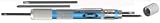 Commando Precision Miniature Pocket Screwdriver Set with 3 Flat Blades, 2 Phillip Blades, All Stored Inside Attractive Blue Anodized Pro Series Handle