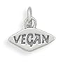 Vegetarian Vegan Charm Sterling Silver