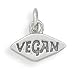Vegetarian Vegan Charm Sterling Silver