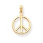 14k Polished Peace Sign Charm - Measures 24.8x15.8mm - JewelryWeb