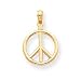 14k Polished Peace Sign Charm