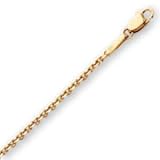 14K Yellow Gold 1.75mm Diamond Cut Cable Chain Bracelet - Length 7