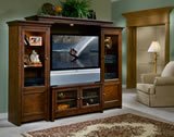 Columbia Maple Entertainment Center- 4 Piece w/ 50 TV Cart