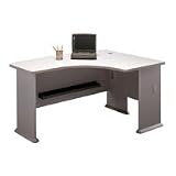 Bush Industries Bush Right L Bow Desk Pewter Ea - Model 187976