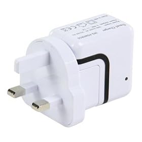 Ex-Pro iPod Mains TRAVEL Charger Charge DUAL - Connect your USB Cable to Mains - for Apple , iPhone, iPhone 3G / 3Gs, 4, i Phone 4, iTouch, iPod, i pod, iPod Mini, iPod Video, iPod shuffle, iPod with Dock Connector, iPod Clickwheel and iPod Colour screen, ipod Color, iPod U2, i Touch, Classic, iPod Nano (2nd/3rd Generation). Charge your ipod on the move simply connect your USB charge cable to this unit.