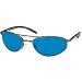 Gun Metal Frame-Blue Mirror Lens Sunglasses