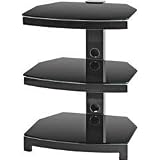 OmniMount Stellar Series 3-Shelf Audio Tower - High-Gloss Black