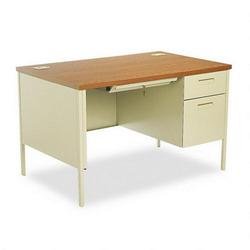 HON COMPANY / METRO CLASSIC SERIES RIGHT PEDESTAL DESK, MEDIUM OAK/PUTTY, 48 X 30 / HONP3251RML / Sold as 1 Each / Mfr Part # P3251RML \*/ METRO CLASSIC SERIES RIGHT PEDESTAL DESK, MEDIUM OAK/PUTTY, 4