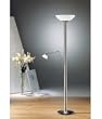 Holtkotter 2574SNSW 3 Light Torchiere Lamp in Satin Nickel with Satin White glass