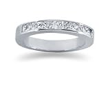 0.55 Princess Cut Diamond Wedding Band in Platinum