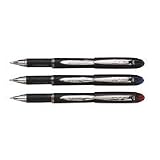 Roller Ball Pen, Gel Ink, 0.7mm, Refillable, Quick-Drying, Windowed Grip, Blue SAN40174
