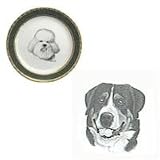 Greater Swiss Mountain Dog 6' Green Plate, Porcelain by Rosalinde (6' diameter)