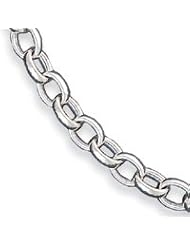 Sterling Silver Fancy Link Necklace QH1048-18"