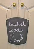Handmade British Novelty Message Chalkboard Unusual Bucket Design