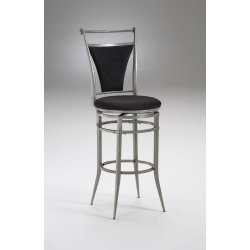 30H Cierra Contemporary Black Swivel Bar Pub Stool by Hillsdale