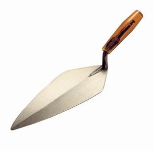 Rose Narrow London Pattern Brick Trowel 13 blade, 6 Standard Shank Plastic Handle