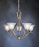 Dover Collection Brushed Nickel Five Light Chandelier
