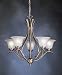 Dover Collection Brushed Nickel Five Light Chandelier