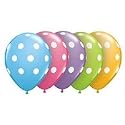 12 Polka DOT Latex Balloons Bright Festive Colors Party Blue, Green, Pink, Yellow, Lavender