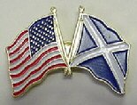 Scotland Cross & U.S. Lapel Pin