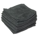 Black Microfiber Towels 10 Pack 16" X 16"