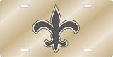 New Orleans Saints Laser Cut Gold License Plate