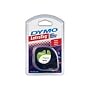 Labeling Tape, LetraTag Labelers, Paper, 1/2"W, Black on Pearl White, 2/Pack DYM10697