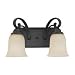 Sea Gull Lighting 44122-814 Del Prato Collection Two-Light Vanity, Misted Bronze Finish with Seeded Acid Etch Café Tint Glass