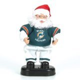 Miami Dolphins 12" Rock and Roll Santa Plush Bear
