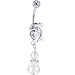 Dolphin Bead Dangle Translucent Belly Ring