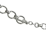 316L Stainless Steel Bracelet Width (of largest ring): 13mm Length: 8