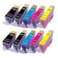 10 x kompatible XL Tintenpatronen mit CHIP & F�llstandanzeige f�r Canon ersetzt: 2x PGI 520 und je 2x CLI 521