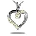 Natural Diamonds Fancy Yellow Color Enhanced in Gold Heart Pendant