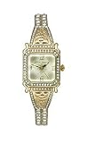 Betsey Johnson Half-bangle Flowers and Stones Silver Dial Women's Watch #BJ4085