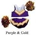 Purple & Gold Cheer Outfit fits 7"-8" Stuffed Animals like WebkinzL'il Kinz, Beanie Babies and Teenie Teddies