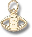 Michigan State Spartans Solid 10K Gold ''S'' Pierced Football 1/4'' Pendant