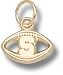 Michigan State Spartans Solid 10K Gold ''S'' Pierced Football 1/4'' Pendant