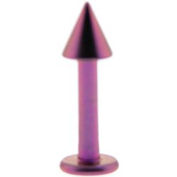 Solid Titanium Pink Cone Labret 3 8