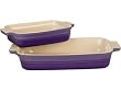 Le Creuset 1-1/4-Quart Rectangular Bakers with Bonus Baker, Cassis