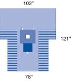 ^Proxima Pediatric Laparotomy T-Drape - Pediatric Laparotomy T-Drape Min.Order is 1 CS ( 10 Each / Case; )