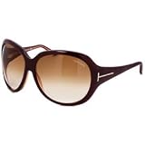 Tom Ford Sabine Oversized Sunglasses FT0065/O187/66/14/125: Pearl Bordeaux/Brown Gradient