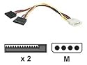 StarTech.com LP4 to&nbsp;2 SATA&nbsp;Internal Power&nbsp;Splitter Cable