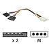 StarTech.com LP4 to�2 SATA�Internal Power�Splitter Cable