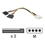 StarTech.com LP4 to�2 SATA�Internal Power�Splitter Cable