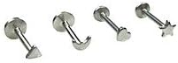 Watch shout LuremeSilver Plated Stainless Steel Navel/Ear Piercing(Assorted Color)
