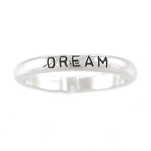 Narrow DREAM Stackable Band Ring in Sterling Silver in Sizes 5-10, #8106
