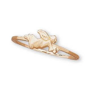14K Yellow Gold Teens Angel Ring - Size 5
