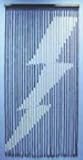 Wooden Beaded Door Curtain ~ Lightning Bolt ~ Hand Painted ~ Fits Standard Door Way ~ Approx 31 Strands