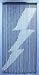 Wooden Beaded Door Curtain ~ Lightning Bolt ~ Hand Painted ~ Fits Standard Door Way ~ Approx 31 Strands
