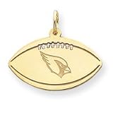14K Arizona Cardinals Large Cut-Out Football W/Logo - NF5